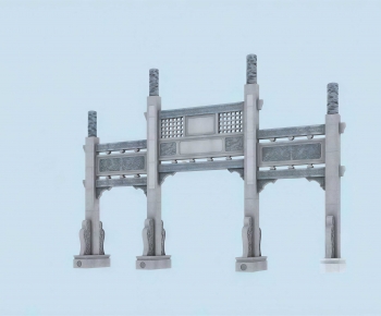Chinese Style Decorated Archway-ID:758339885