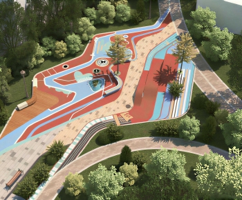 Modern Park Landscape-ID:182509905