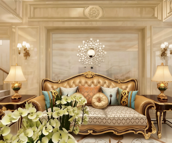 European Style A Living Room-ID:438449425
