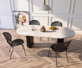 Modern Dining Table And Chairs-ID:411290885