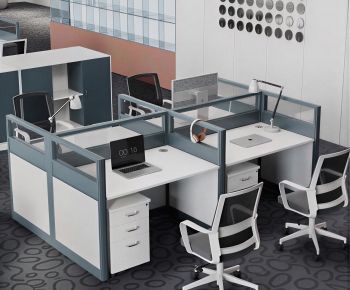 Modern Office Desk And Chair-ID:364571098