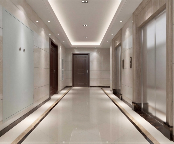 Modern Office Elevator Hall-ID:828092105
