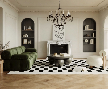 French Style A Living Room-ID:296199082