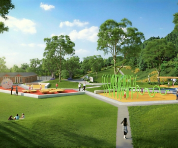 Modern Park Landscape-ID:345604902