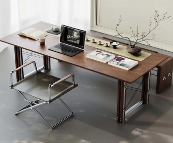 Modern Computer Desk And Chair-ID:175909045