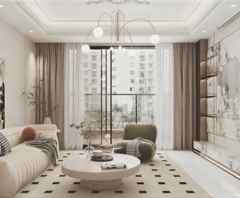French Style A Living Room-ID:838308101