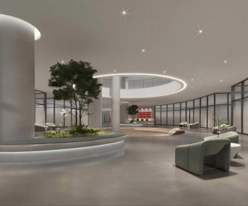 Modern Office Reception Desk-ID:839354047