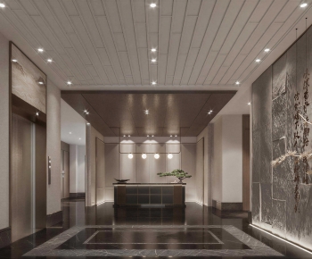 New Chinese Style Lobby Hall-ID:889621979