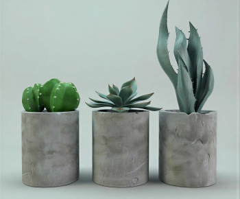 Modern Potted Green Plant-ID:616971025