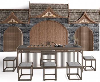 New Chinese Style Tea Tables And Chairs-ID:915014035