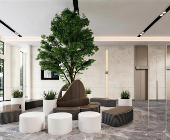 Modern Office Reception Desk-ID:702040268