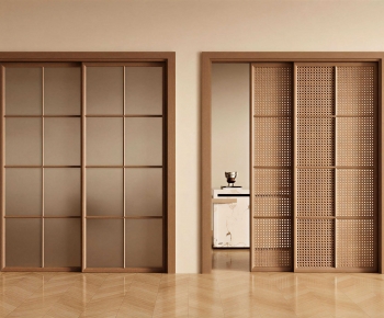 Wabi-sabi Style Sliding Door-ID:630247128
