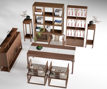 New Chinese Style Tea Tables And Chairs-ID:526587962