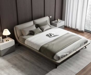 Modern Double Bed-ID:687968023