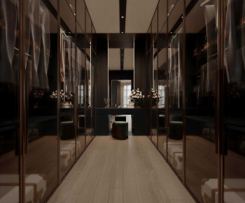 Modern Clothes Storage Area-ID:385404119