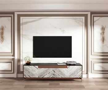 New Chinese Style TV Wall-ID:237379072