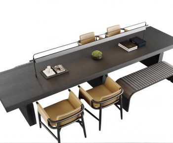 Modern Computer Desk And Chair-ID:142576938
