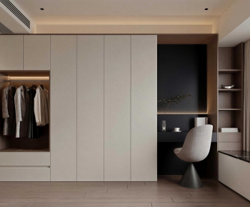 Modern Clothes Storage Area-ID:698242904