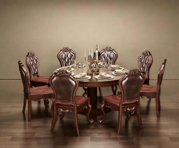 European Style Dining Table And Chairs-ID:199594023