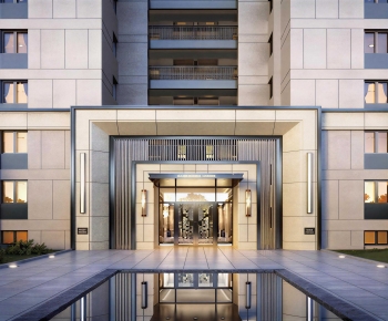 Modern Facade Element-ID:996071104