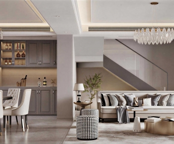 Simple European Style A Living Room-ID:651093019