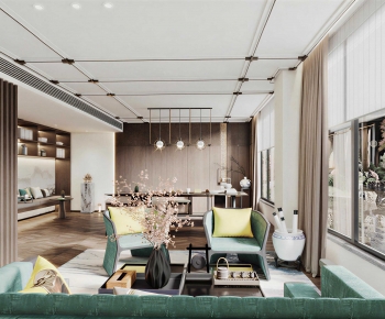 New Chinese Style A Living Room-ID:113233092