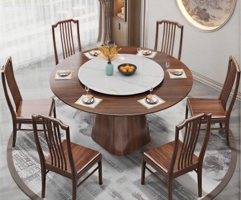 New Chinese Style Dining Table And Chairs-ID:316436052