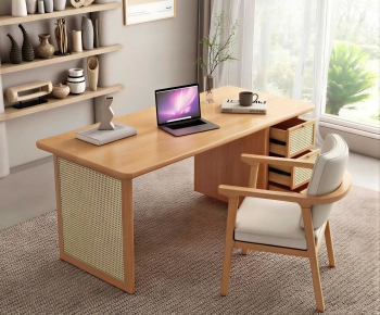 Modern Computer Desk And Chair-ID:158807997