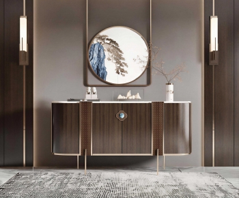 New Chinese Style Entrance Cabinet-ID:739968069