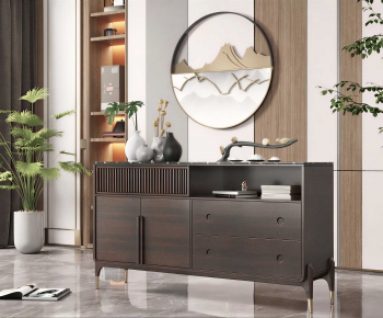 New Chinese Style Entrance Cabinet-ID:593961957