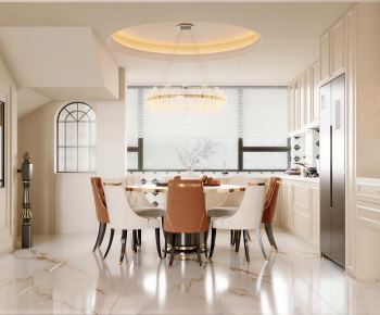 Simple European Style Dining Room-ID:688337096