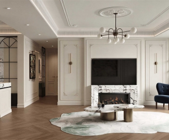 French Style A Living Room-ID:249874118