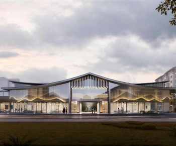 New Chinese Style Appearance Of Commercial Building-ID:155131101