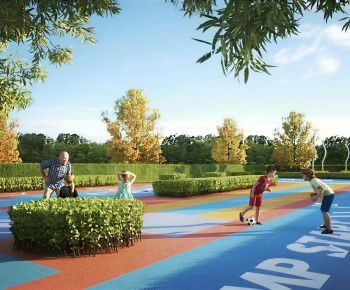 Modern Park Landscape-ID:490569118