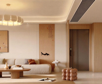 New Chinese Style A Living Room-ID:493938925