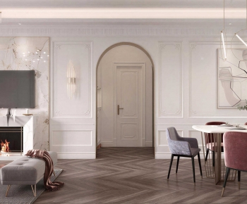 New Classical Style A Living Room-ID:901953941