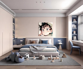 Modern Boy's Room And Son's Room-ID:829741001
