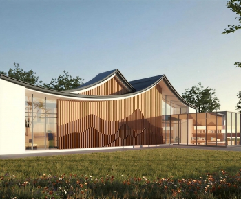 New Chinese Style Public Building-ID:345618961