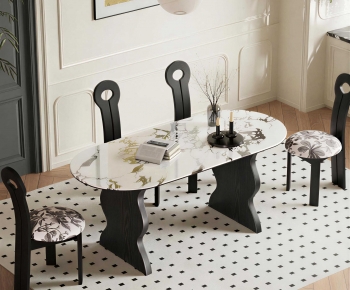 French Style Dining Table And Chairs-ID:569442034