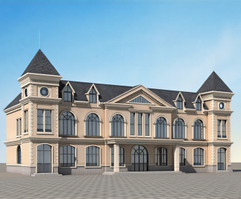 European Style Appearance Of Commercial Building-ID:351207026