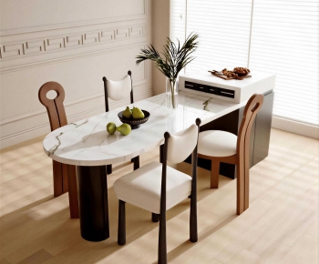 French Style Dining Table And Chairs-ID:563319928
