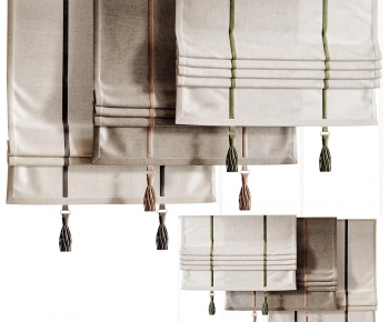 New Chinese Style Roman Curtain-ID:600790023