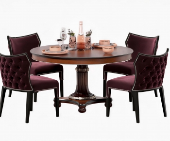 New Classical Style Dining Table And Chairs-ID:489280241