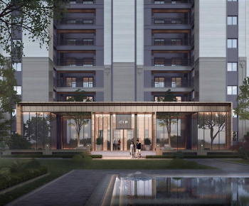 Modern Residential Building-ID:129657031