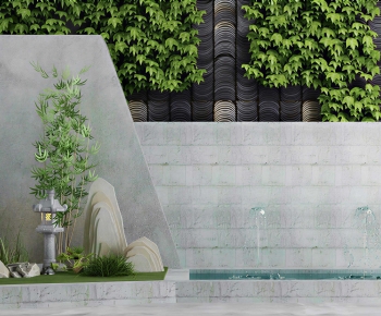 New Chinese Style Rockery Waterscape-ID:541748056