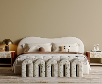 Modern Double Bed-ID:905559137