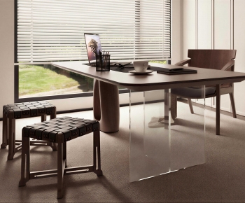 Modern Computer Desk And Chair-ID:378925099