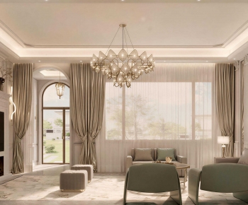 New Classical Style A Living Room-ID:573142051