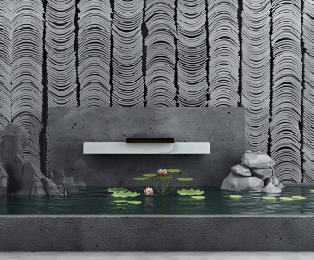 Modern Rockery Waterscape-ID:348138092