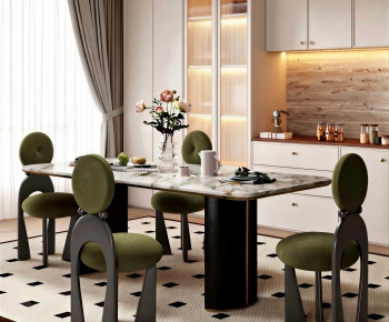 French Style Dining Table And Chairs-ID:773400074